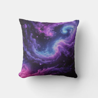Coussin Cosmic Galaxy Nebula Abstract Space Art Design