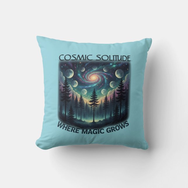 Coussin Cosmic Solitude Galaxy Forest • Moon Phases (Recto)