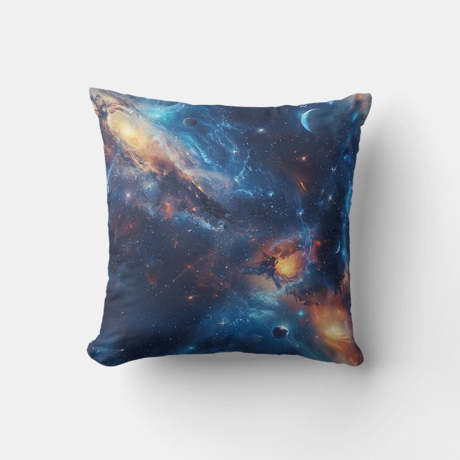 Coussin Cosmos Milk Way galaxie brillant étoiles poussière (Recto)