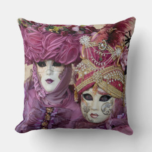Coussin Costume de Carnaval violet, Venise
