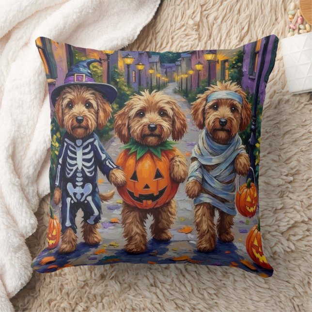 Coussin Costume Halloween Cockapoo Dogs Trick or Treating (Couverture)