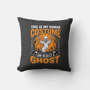 Coussin Costume Humain Halloween Graphique Fantôme Squelet