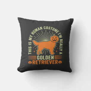 Coussin Costume Humain Halloween Retriever D'or Vintage D