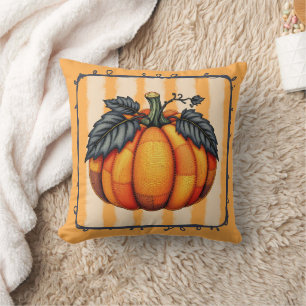Coussin Cosy Citrouille en Patchwork - Autumn Farmhouse Qu