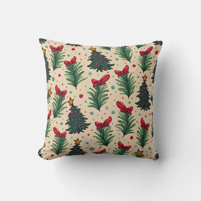 Coussin cosy d'arbre de Noël (Recto)