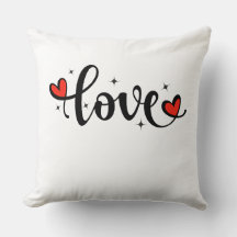 Cosy LOVE Throw Pillow - Parfait pour la Saint Val