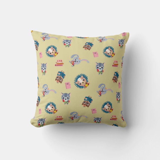 Coussin Cosy Retour à l'école Jeu d'oreiller (Recto)