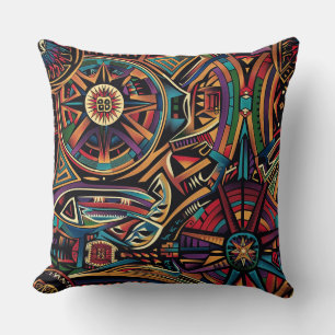 Coussin Cosy Turquoise "Chronique des Anciens" Plush Throw