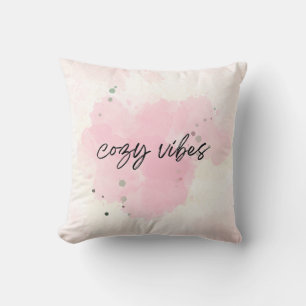 Coussin "Cosy Vibes Aquarelle rose Jeu d'Oreiller - Minima