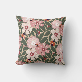 Coussin Cosy Woodland Ladybugs & Couleurs Fleurs sauvages 
