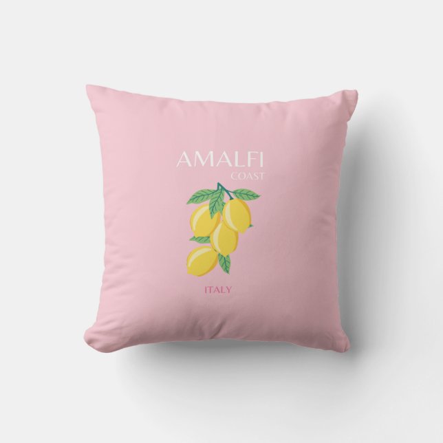 Coussin Côte d'Amalfi, Salle Préppy, Rose (Recto)
