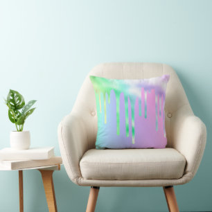 Coussin Coton de fonte métallique bonbon arc-en-ciel Iride