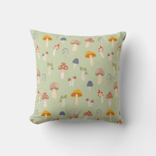 Coussin Cottagecore Champignons colorés Motif