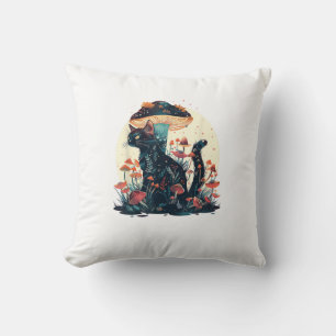 Coussin Cottagecore Esthétique Goblincore Champignon Fairy