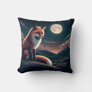 Coussin Cottagecore Floral Fox esthétique Goth Forest Girl