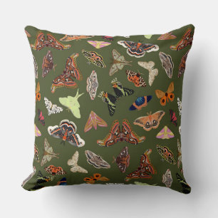 Coussin Cottagecore foncé Moth Green