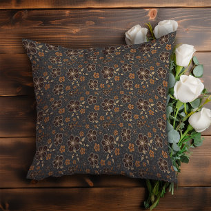 Coussin Cottagecore gris foncé