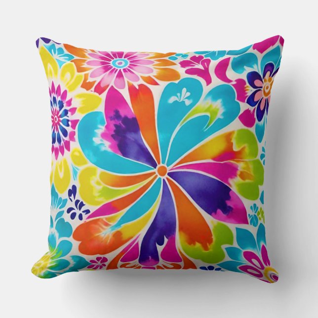 Coussin Couche de Nostalgie Cravate-Dye Motif Jeu d'oreill (Recto)