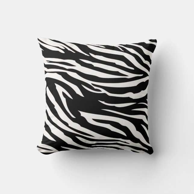 Coussin Couche d'impression Zèbre noir et blanc Couche d'o (Recto)
