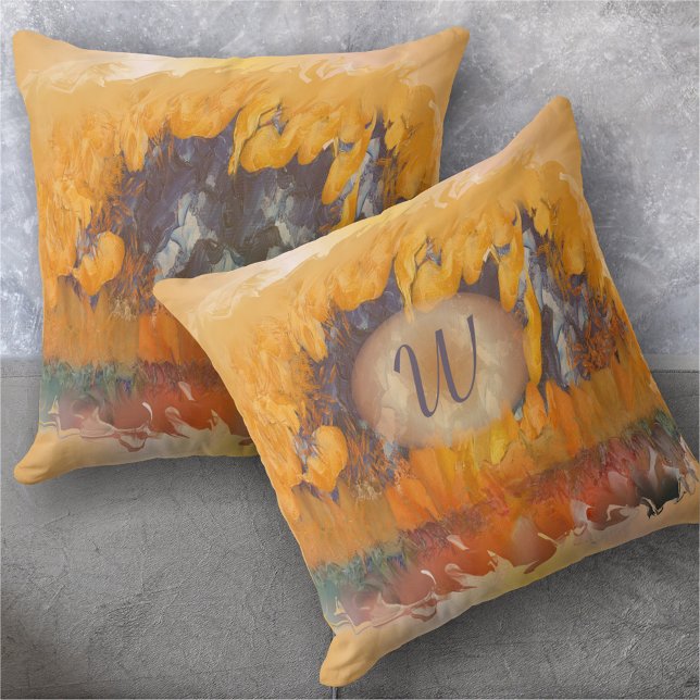 Coussin Coucher de soleil Abstrait 0612 (Créateur téléchargé)