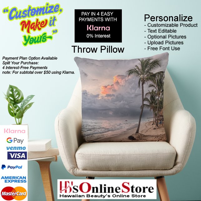 Coussin Coucher de soleil Beach Polyester Jeu d'oreiller 9 (Sunset Beach Square Polyester Large Pillow 9.)