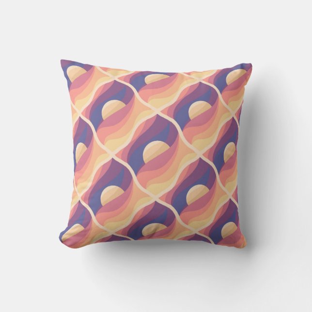 Coussin Coucher de soleil bohème (Recto)