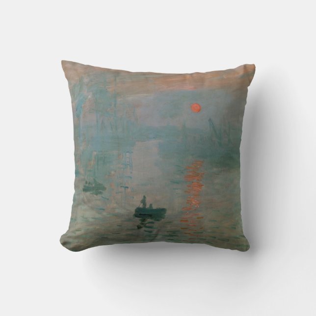Coussin Coucher de soleil de Monet (Recto)