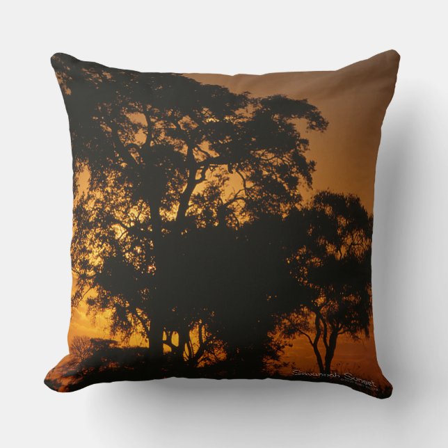 Coussin Coucher de soleil de Savannah (Recto)