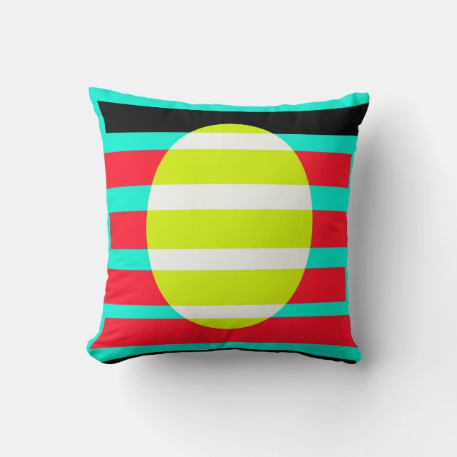 Coussin Coucher de soleil futuriste (Recto)