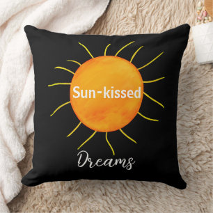 Coussin Coucher de soleil rouge orange Rêves baisés