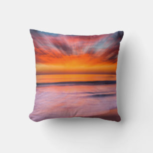 Coussin Coucher de soleil Tamarack Beach   Carlsbad, CA