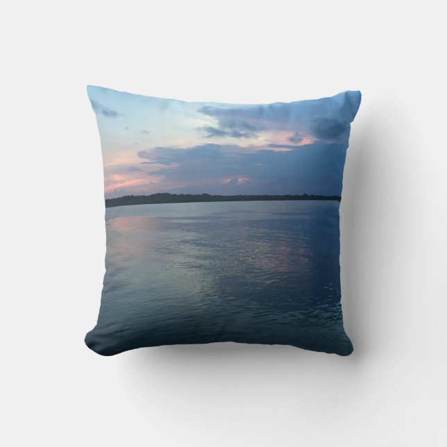 Coussin Coucher du soleil sur le carreau Intercoastal 16" (Recto)