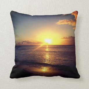 Coussin Coucher du soleil tropical