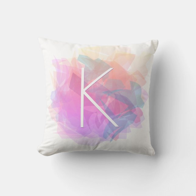 Coussin Couches transparentes modernes/bleu rose violet (Recto)