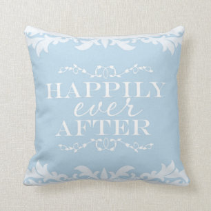 Coussin Couchon de jet de princesse bleue APRÈS HEUREUX À