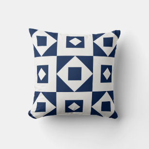 Coussin Couette minimaliste Marine Jeu blanc
