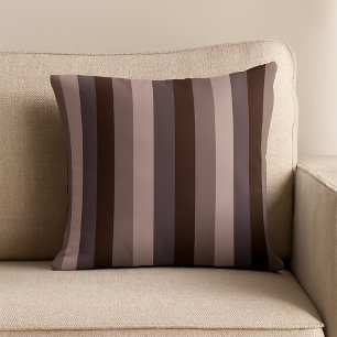 Coussin Couleur Aubergine Rayures Intemporelles