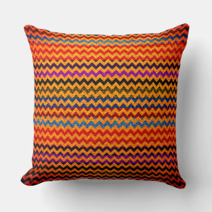 Coussin Couleur Chevron Stripes Cuir Look #31