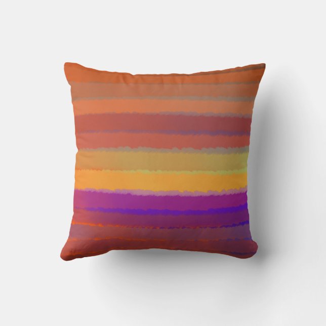 Coussin Couleur D'Aquarelle Salée Du lever De Soleil Gliss (Verso)