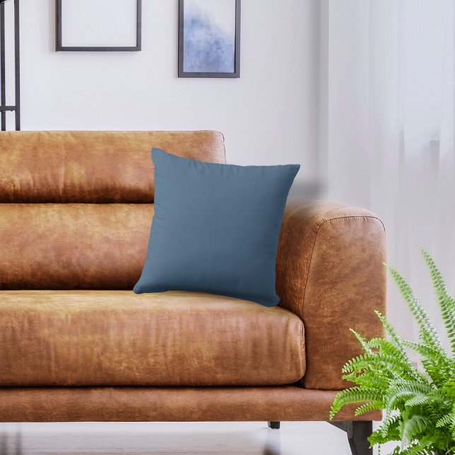Coussin Couleur de base Smokey Mountain Blue (Créateur téléchargé)