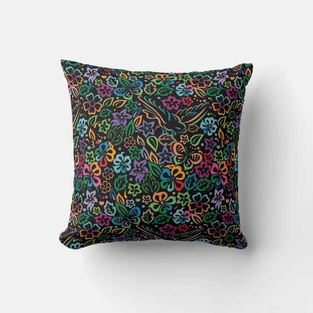 Coussin Couleur de l'oreiller à jet de vie (Recto)