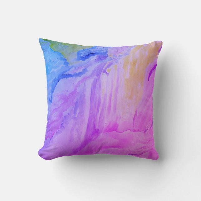 Coussin Couleur d'eau | Filtre de Miami | (Recto)