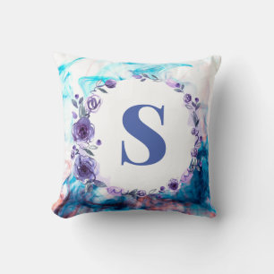 Coussin Couleur d'eau personnalisée arrière - plan lancer