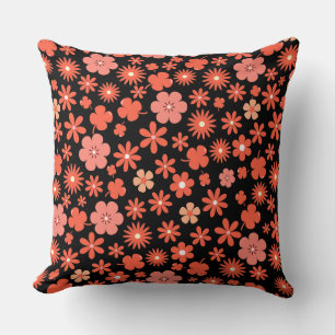 Coussin couleur pastel fleur sauvage botanique tropical no