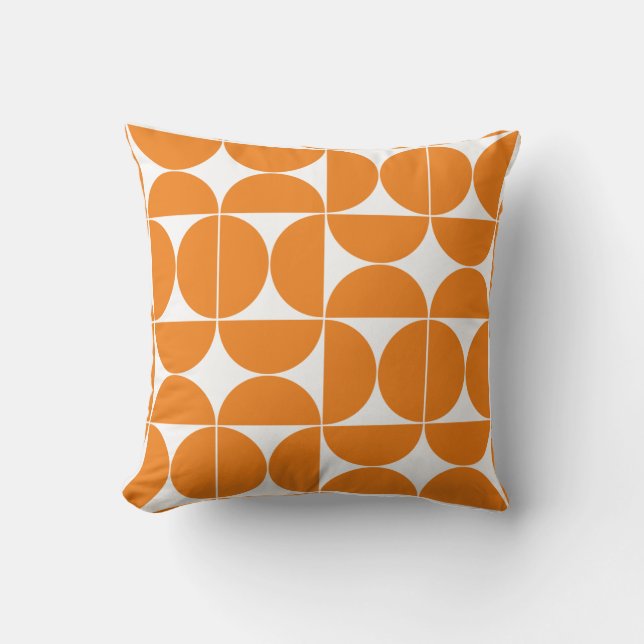 Coussin Couleur personnalisée, demi-cercles mod (Recto)