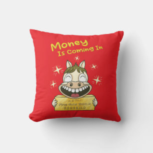 Coussin couleur personnalisée_l'argent arrive poney chan