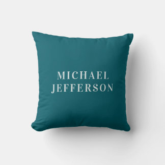 Coussin Couleur sarcelle foncée uni élégante personnalisée