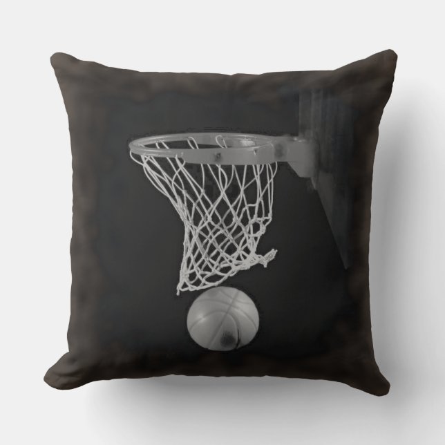 Coussin Couleur Sepia Basketball Gros plan (Recto)