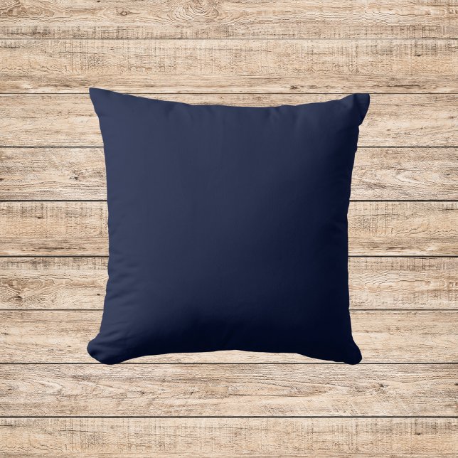 Coussin Couleur solide bleu marine de minuit (Créateur téléchargé)