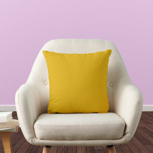 Coussin Couleur solide jaune moutarde